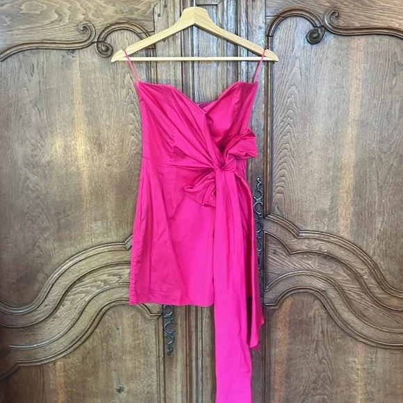 French Connection Florida Summer Strapless Pink Dress - Picture 6 of 13